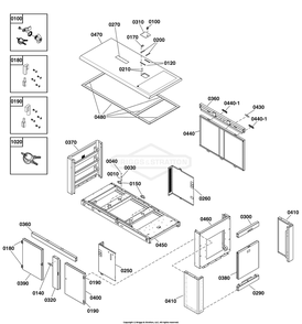 Enclosure Group Diagram and Parts List for 076158-02  Briggs and Stratton Generator